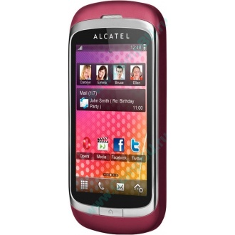 Красно-розовый телефон Alcatel One Touch 818 (Ставрополь)